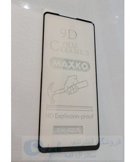 محافظ صفحه ضدخش و ضربه اورجینال سرامیکی شفاف برند maxco گوشی سامسونگ مدل a21 s آ 21 اس / a21 - ( کیفیت عالی) - فول a21s